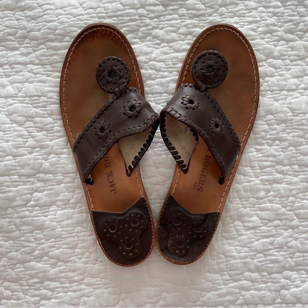 Jack Rogers Sandals Brown Size 9.5